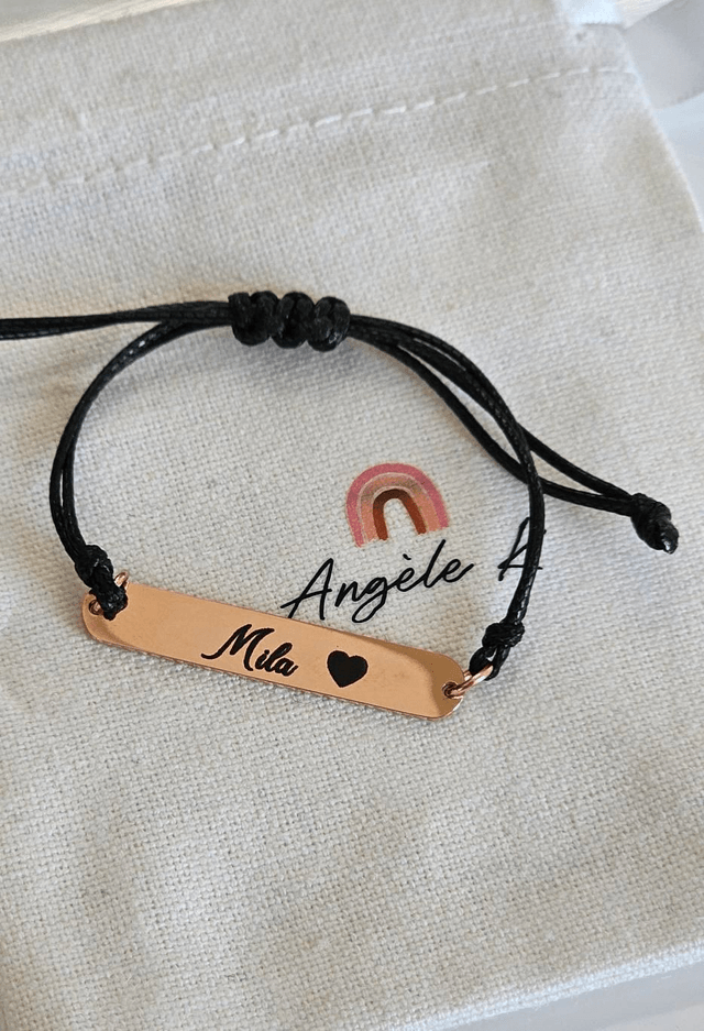 Bracelet réglable personnalisé avec gravure