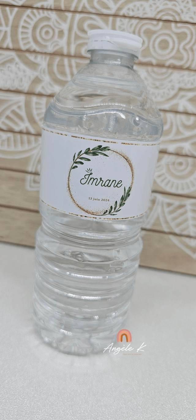 Étiquettes de bouteilles thème fleur