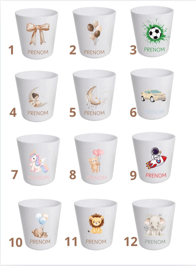 Gobelet / verre pour enfant personnalisé 