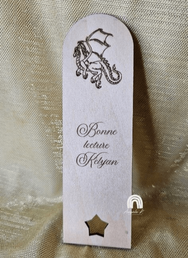 Marque page en bois personnalisé