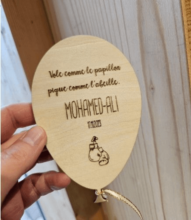 Ballon naissance gravé avec prénom