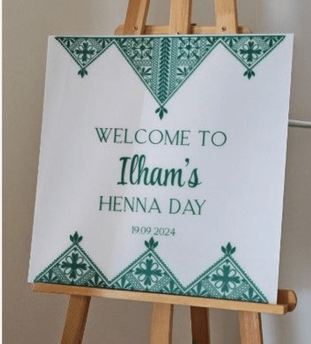 Cadre plexiglass personnalisé pour henna day / henné