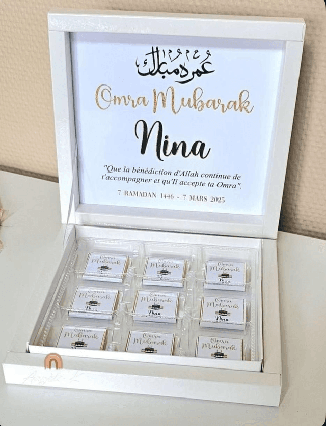 Petite boîte de mini chocolats personnalisés 