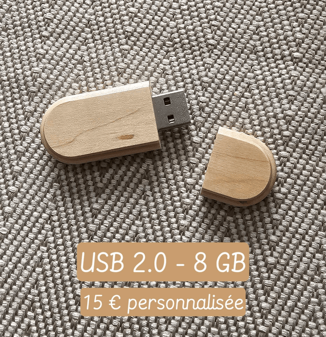 Clé usb personnalisée gravure lasee