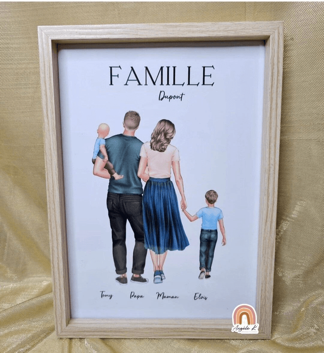 Cadre illustration famille
